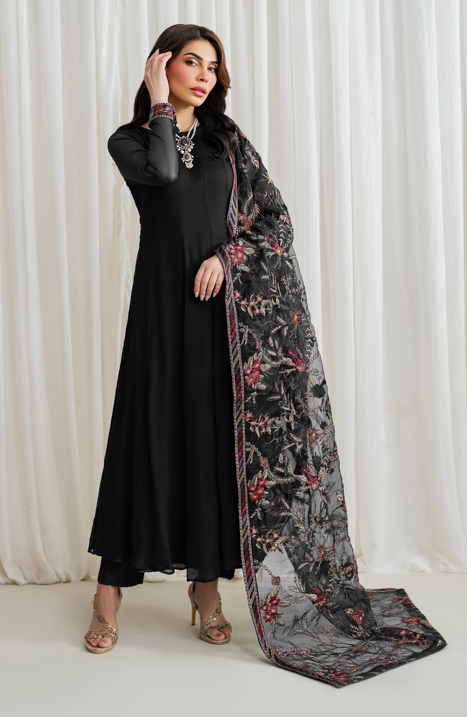 ZRF-EMC-07 Embroidered Chiffon