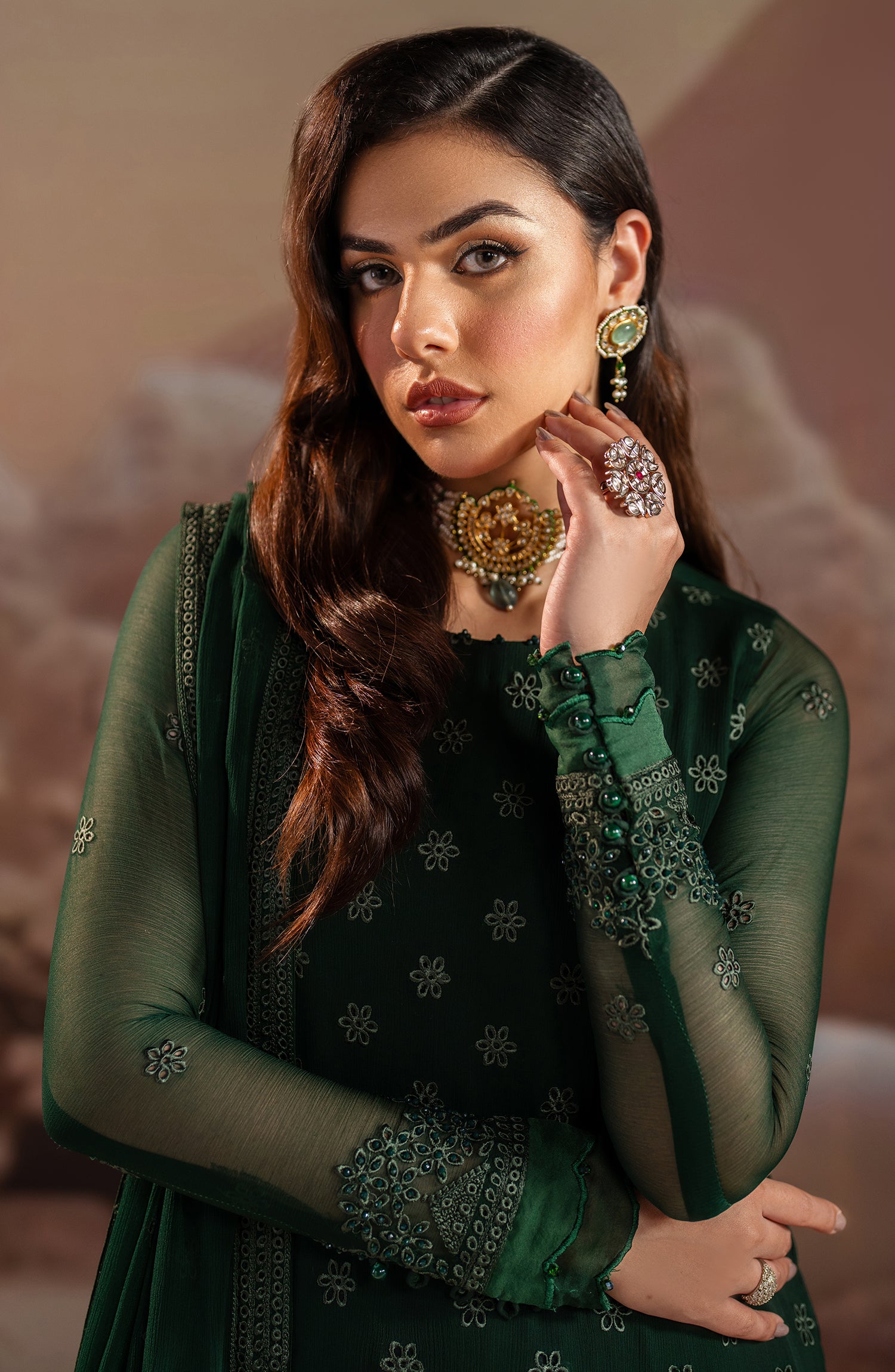 ZRF-EMC-05 Embroidered Chiffon