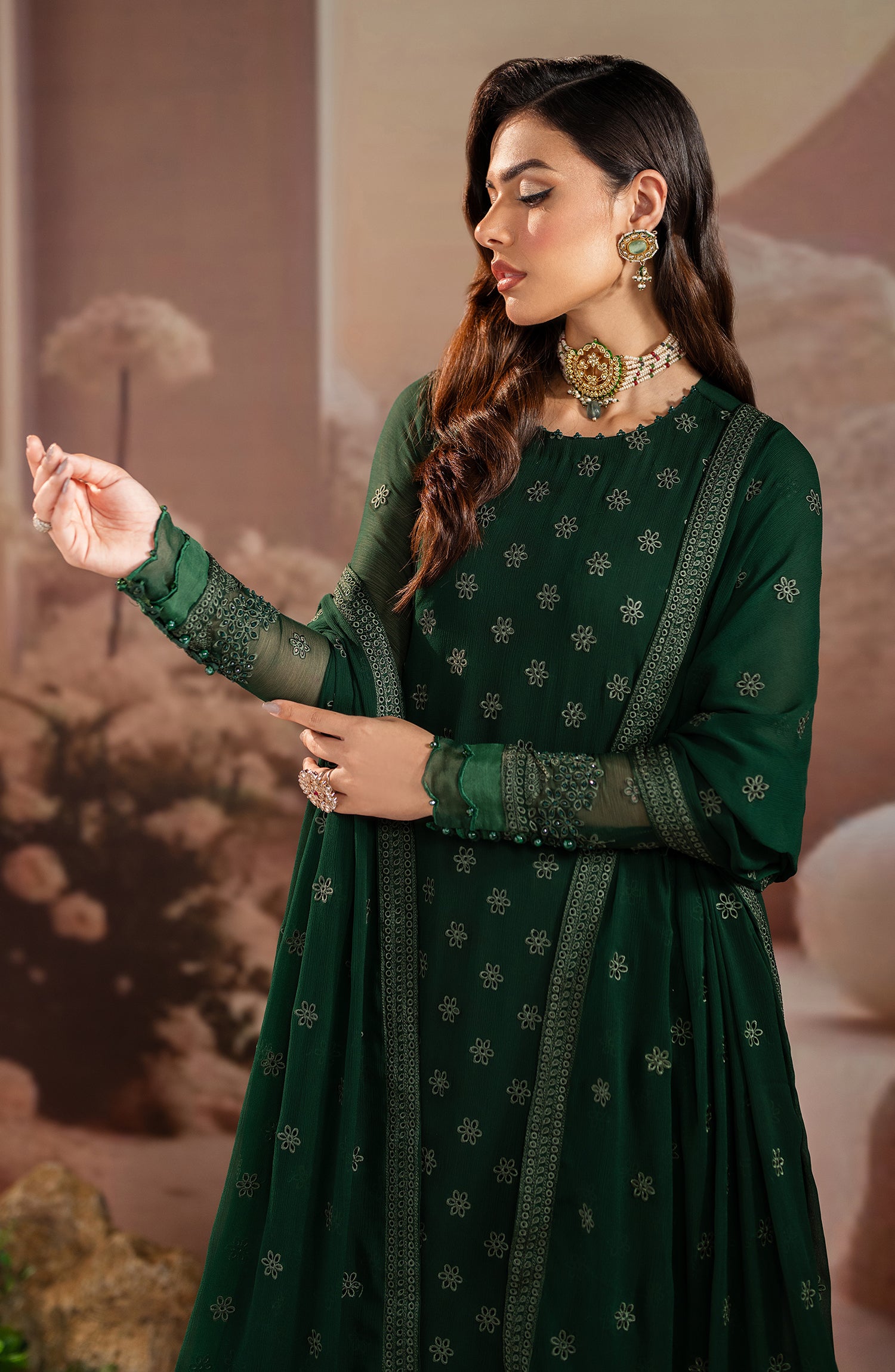 ZRF-EMC-05 Embroidered Chiffon