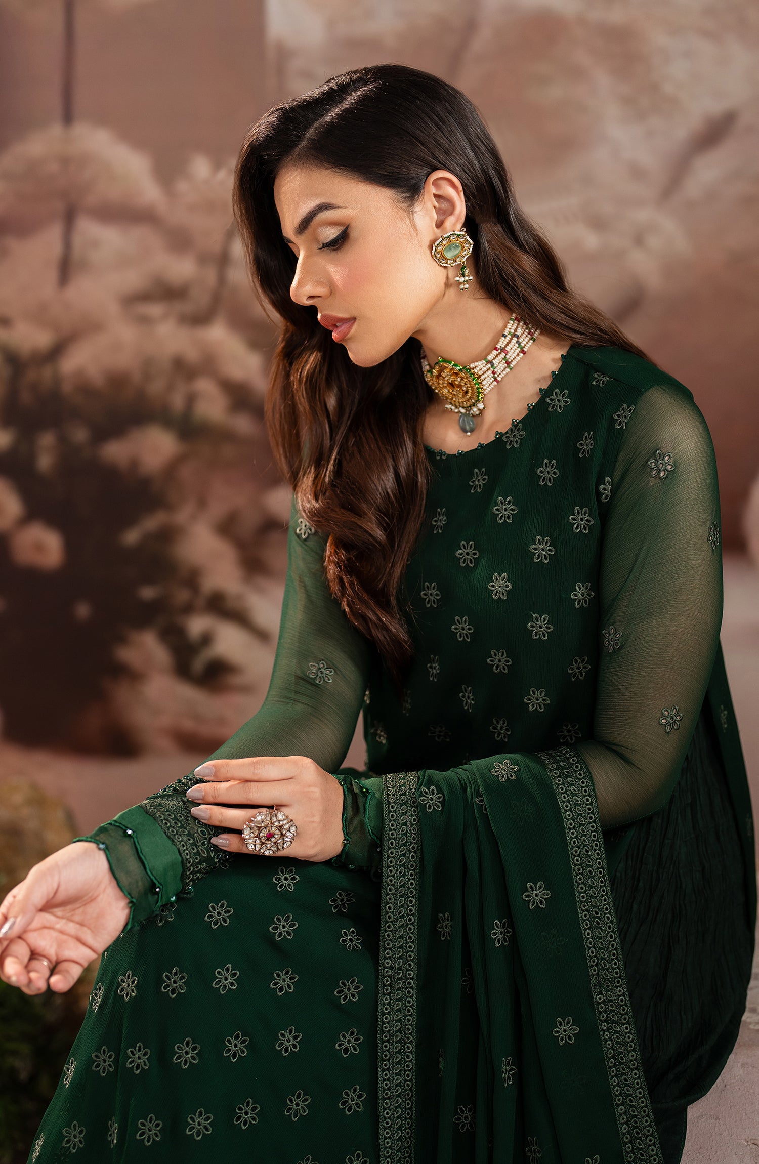 ZRF-EMC-05 Embroidered Chiffon